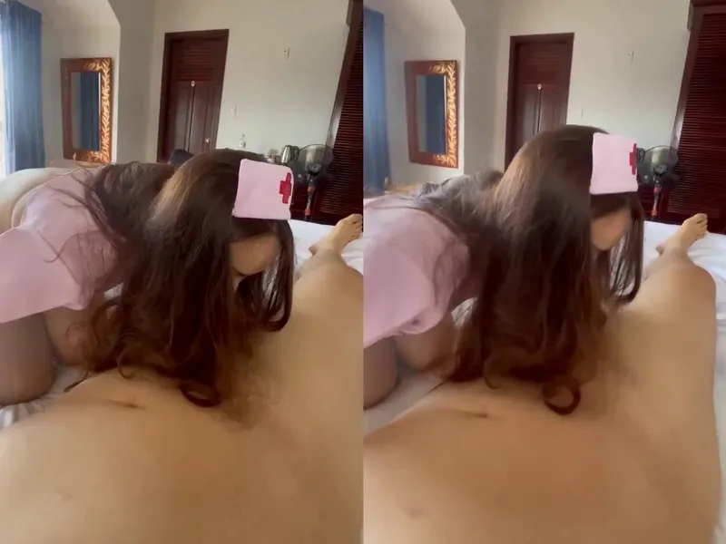 Trả bài em ngành cosplay hộ lý trong nhà nghỉ || p1